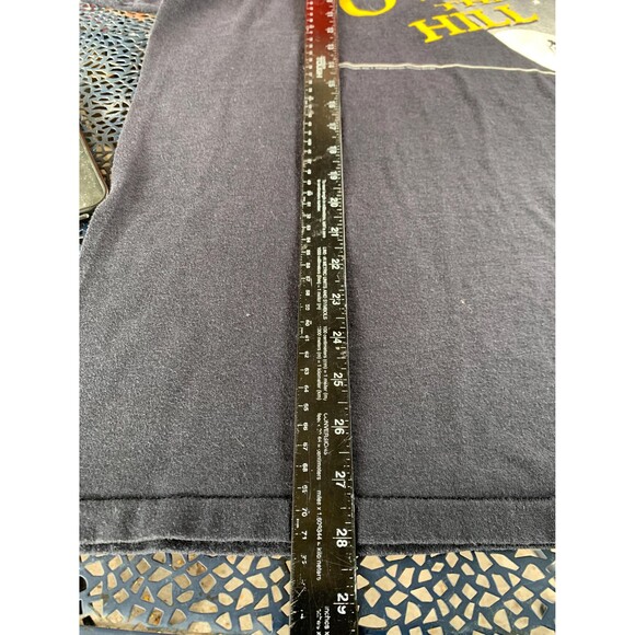 black t-shirt L "Over The Hill" graphic, characteristic of humorous novelty - Picture 7 of 9